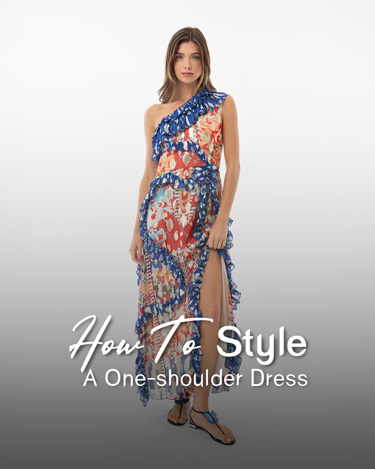 how to style a one-shoulder dress