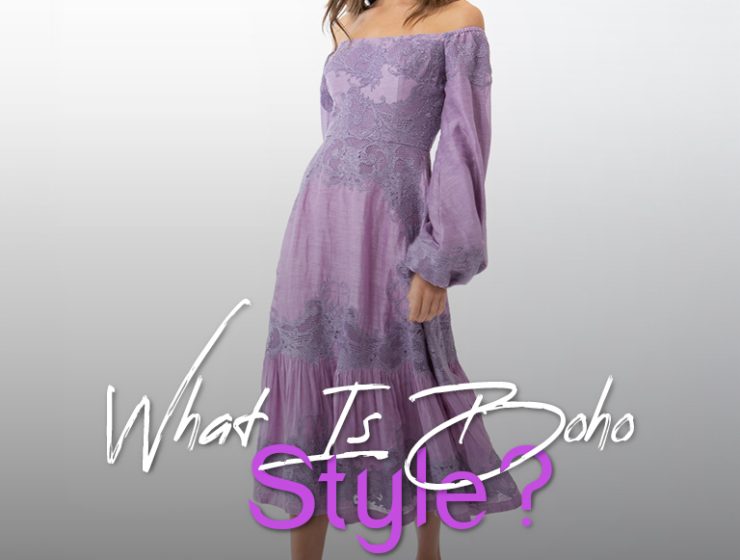 Woman wearing a free-spirited boho outfit with a flowy maxi dress and layered accessories